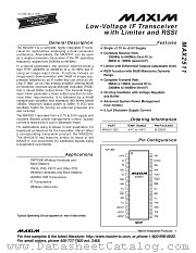 MAX2511 datasheet pdf MAXIM - Dallas Semiconductor