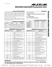 MAX2605EVKIT datasheet pdf MAXIM - Dallas Semiconductor