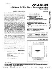 MAX2701 datasheet pdf MAXIM - Dallas Semiconductor