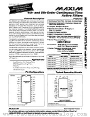 MAX275 datasheet pdf MAXIM - Dallas Semiconductor