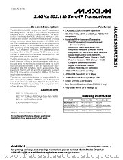 MAX2820 datasheet pdf MAXIM - Dallas Semiconductor