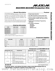 MAX2901EVKIT datasheet pdf MAXIM - Dallas Semiconductor