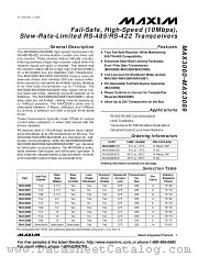 MAX3082 datasheet pdf MAXIM - Dallas Semiconductor