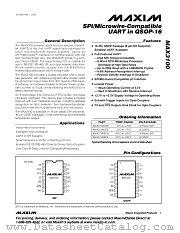 MAX3100 datasheet pdf MAXIM - Dallas Semiconductor