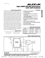 MAX3158 datasheet pdf MAXIM - Dallas Semiconductor