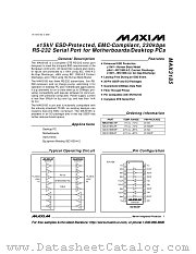 MAX3185 datasheet pdf MAXIM - Dallas Semiconductor
