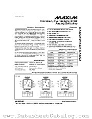 MAX322 datasheet pdf MAXIM - Dallas Semiconductor
