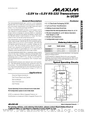 MAX3228 datasheet pdf MAXIM - Dallas Semiconductor