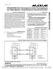 MAX3292 datasheet pdf MAXIM - Dallas Semiconductor
