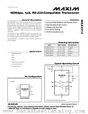 MAX3314 datasheet pdf MAXIM - Dallas Semiconductor