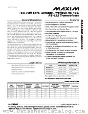 MAX3464 datasheet pdf MAXIM - Dallas Semiconductor