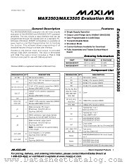 MAX3505EVKIT datasheet pdf MAXIM - Dallas Semiconductor