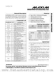 MAX3645EVKIT datasheet pdf MAXIM - Dallas Semiconductor