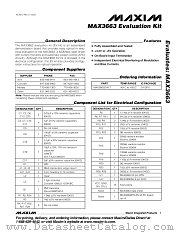 MAX3663EVKIT datasheet pdf MAXIM - Dallas Semiconductor