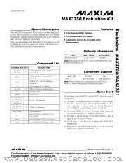 MAX3750EVKIT datasheet pdf MAXIM - Dallas Semiconductor