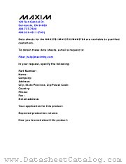 MAX3781 datasheet pdf MAXIM - Dallas Semiconductor