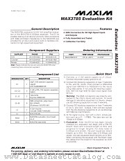 MAX3785EVKIT datasheet pdf MAXIM - Dallas Semiconductor