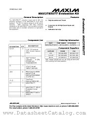 MAX3785UTTEVKIT datasheet pdf MAXIM - Dallas Semiconductor