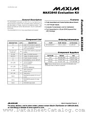 MAX3840EVKIT datasheet pdf MAXIM - Dallas Semiconductor