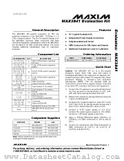 MAX3841EVKIT datasheet pdf MAXIM - Dallas Semiconductor