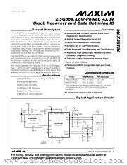 MAX3875A datasheet pdf MAXIM - Dallas Semiconductor