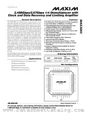 MAX3882 datasheet pdf MAXIM - Dallas Semiconductor