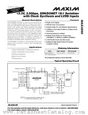 MAX3890 datasheet pdf MAXIM - Dallas Semiconductor
