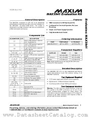 MAX3941EVKIT datasheet pdf MAXIM - Dallas Semiconductor
