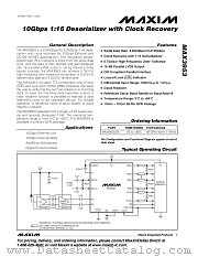 MAX3953 datasheet pdf MAXIM - Dallas Semiconductor