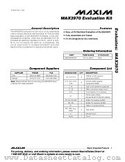 MAX3970EVKIT datasheet pdf MAXIM - Dallas Semiconductor
