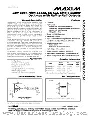 MAX4016 datasheet pdf MAXIM - Dallas Semiconductor