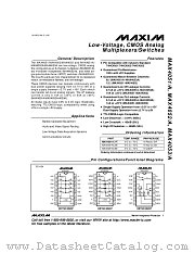 MAX4051 datasheet pdf MAXIM - Dallas Semiconductor