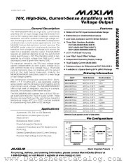 MAX4081 datasheet pdf MAXIM - Dallas Semiconductor