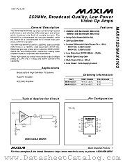 MAX4103 datasheet pdf MAXIM - Dallas Semiconductor