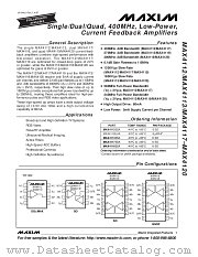 MAX4119 datasheet pdf MAXIM - Dallas Semiconductor