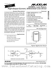 MAX4142 datasheet pdf MAXIM - Dallas Semiconductor