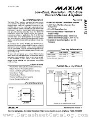 MAX4172 datasheet pdf MAXIM - Dallas Semiconductor