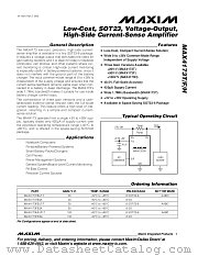 MAX4173T datasheet pdf MAXIM - Dallas Semiconductor