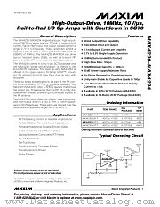 MAX4231 datasheet pdf MAXIM - Dallas Semiconductor