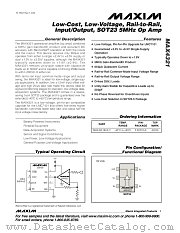 MAX4321 datasheet pdf MAXIM - Dallas Semiconductor