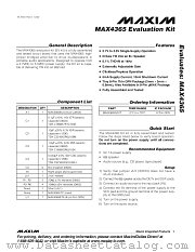 MAX4365EVKIT datasheet pdf MAXIM - Dallas Semiconductor