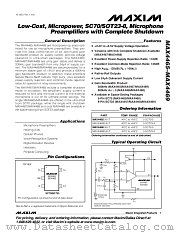 MAX4465 datasheet pdf MAXIM - Dallas Semiconductor