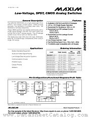 MAX4501 datasheet pdf MAXIM - Dallas Semiconductor