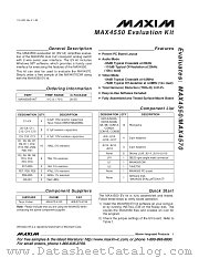 MAX4550EVKIT datasheet pdf MAXIM - Dallas Semiconductor