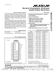 MAX4571 datasheet pdf MAXIM - Dallas Semiconductor