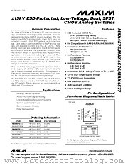 MAX4577 datasheet pdf MAXIM - Dallas Semiconductor