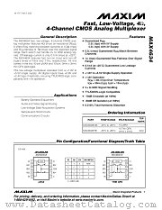 MAX4634 datasheet pdf MAXIM - Dallas Semiconductor