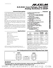 MAX4684 datasheet pdf MAXIM - Dallas Semiconductor