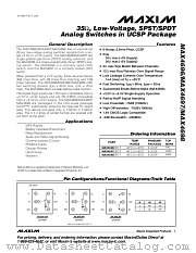 MAX4698 datasheet pdf MAXIM - Dallas Semiconductor
