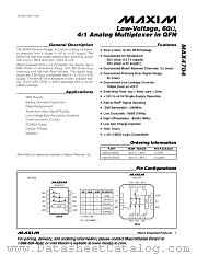 MAX4704 datasheet pdf MAXIM - Dallas Semiconductor